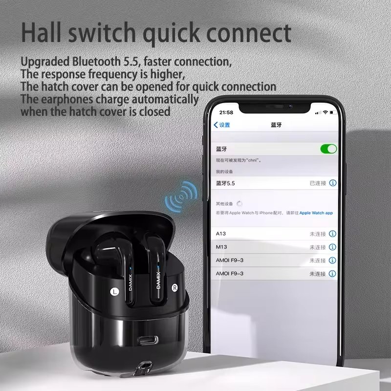 Couple Wireless Earbuds TWS Two Pair Wireless Headphones Noise Cancellation 5.5 Earphones Sports Headsets With Mic for couples