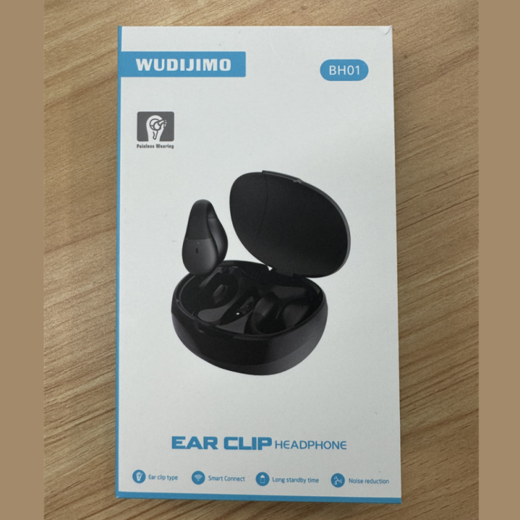 WUDIJIMO Wireless in Ear earphones Noise Cancelling Waterproof Earclip Sport Wireless Earphones Headphones