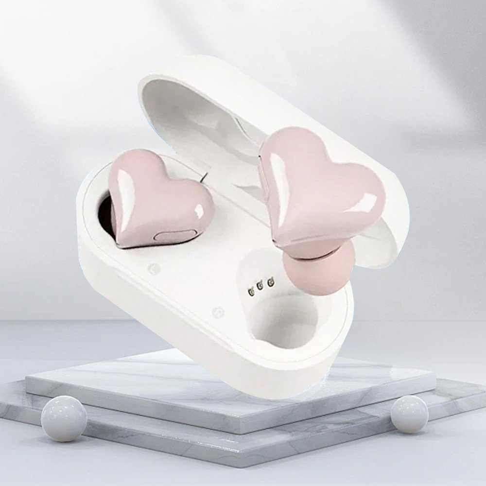 HOT SALE Heartbuds Hear-shaped In Ear Headphones For Girls Wireless Earbuds Cute BT Noise Cancelling TWS Earphone