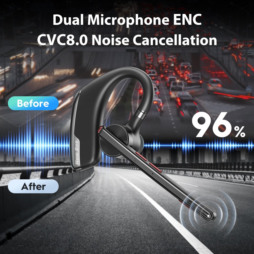 New Bee M51 QCC5.2 Auriculas TWS Earphones Audifonos Bluetooth Wireless Headsets Ear-hook Handsfree Earphones For Phone Calls