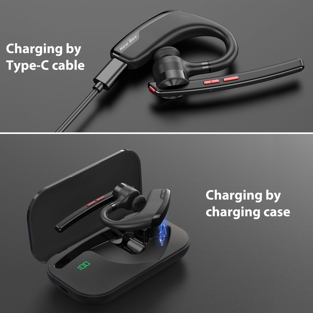 New Bee M51 QCC5.2 Auriculas TWS Earphones Audifonos Bluetooth Wireless Headsets Ear-hook Handsfree Earphones For Phone Calls