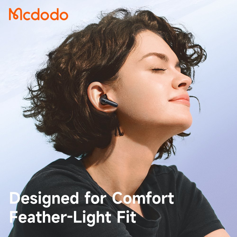 Mcdodo 004 Good Sound TWS Earbud & Headphones with LED Microphone Handsfree HD Call BT5.3 Stable Wireless Earphone with Case