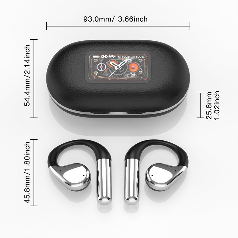 Newest YYK-Q31 TWS Earphone LCD Full-color Touch Screen Wireless Earbuds Noise Cancelling LED In Ear YYK Q31 Gaming Earphone