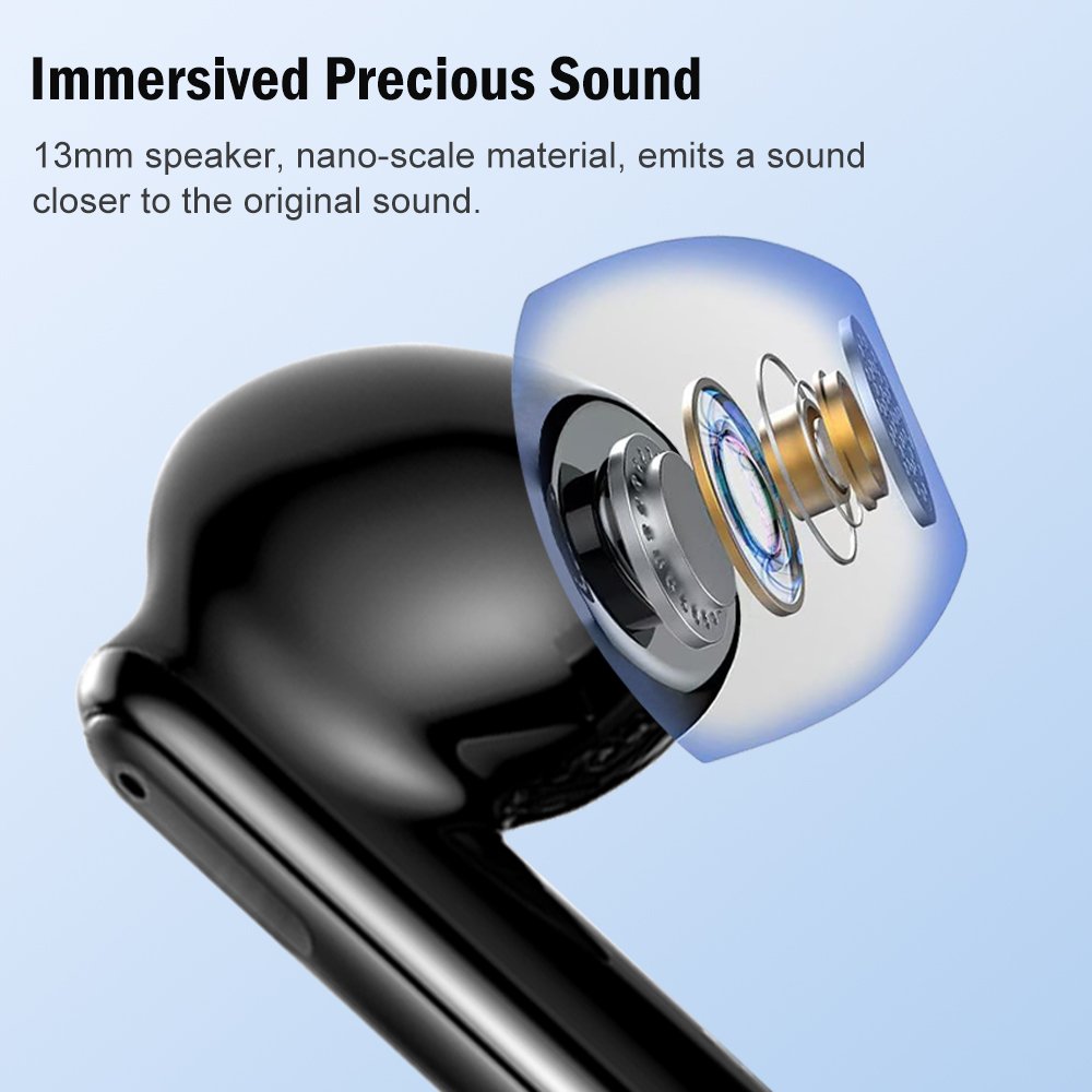 Bluetooth Earbuds TWS Wireless Earphones HiFi Stereo Wireless In Ear Headphones Waterproof Noise Cancelling Sports Earbuds
