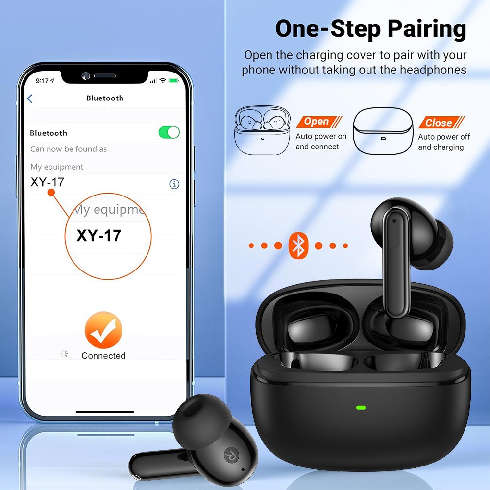 Bluetooth Earbuds TWS Wireless Earphones HiFi Stereo Wireless In Ear Headphones Waterproof Noise Cancelling Sports Earbuds