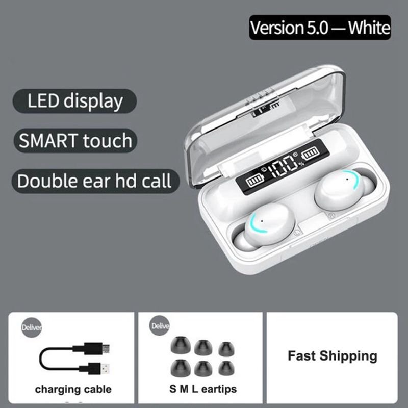 Dropshipping F9-5 TWS Fone de Ouvido Auriculares Inalambricos True HiFi Stereo Earphone IPX7 Waterproof Wireless Earbuds
