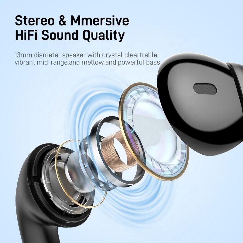 SANSUI earbud in-ear headphones W6 gaming in-ear headphones 2.4G noise cancelling tws earphones & headphones wireless bluetooth