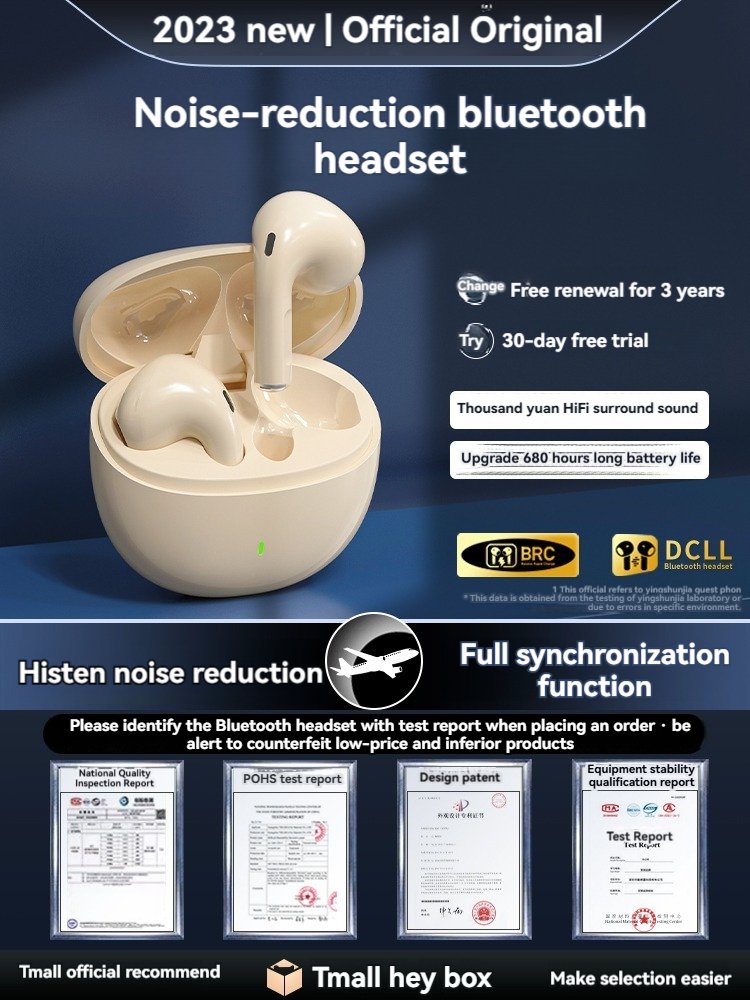 Factory Customized Ports Waterproof In-Ear Noise Cancelling Tws Earphones Wireless Bluetooth Earphone
