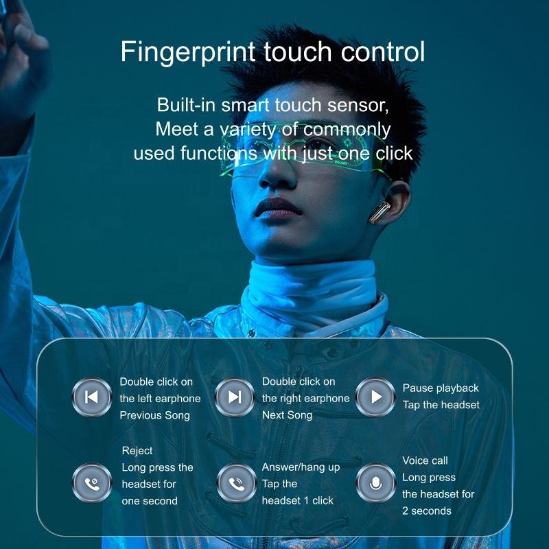 Gq-09 High Quality Original DAMIX Earphones Digital Display Power bank Wireless In Earbud with Mic TWS Earphone Head Phones