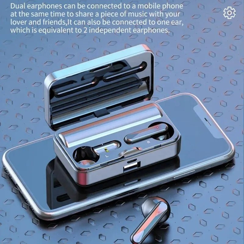 Dodoup S20 Earphone Mirror Bt5.3 Waterproof TWS Wireless Earbud In-Ear Headphones For Mobile Phone