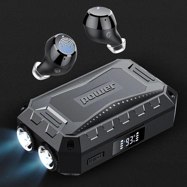 Techsnex Q8 Noise Cancelling Earphones Headphones Ear Buds Wireless Earbuds With Power Bank For Sleep Travel iPhone