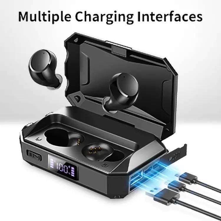 Techsnex Q8 Noise Cancelling Earphones Headphones Ear Buds Wireless Earbuds With Power Bank For Sleep Travel iPhone