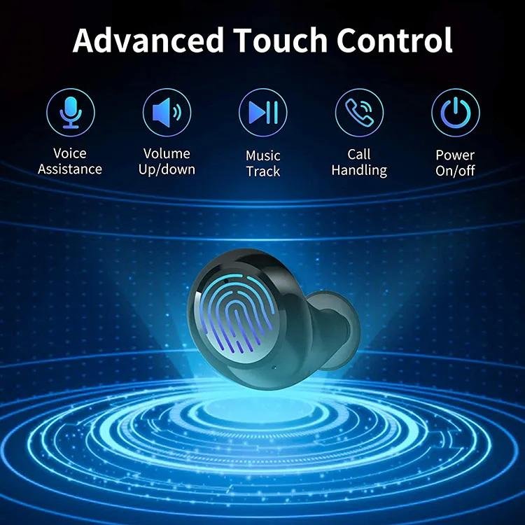 Techsnex Q8 Noise Cancelling Earphones Headphones Ear Buds Wireless Earbuds With Power Bank For Sleep Travel iPhone