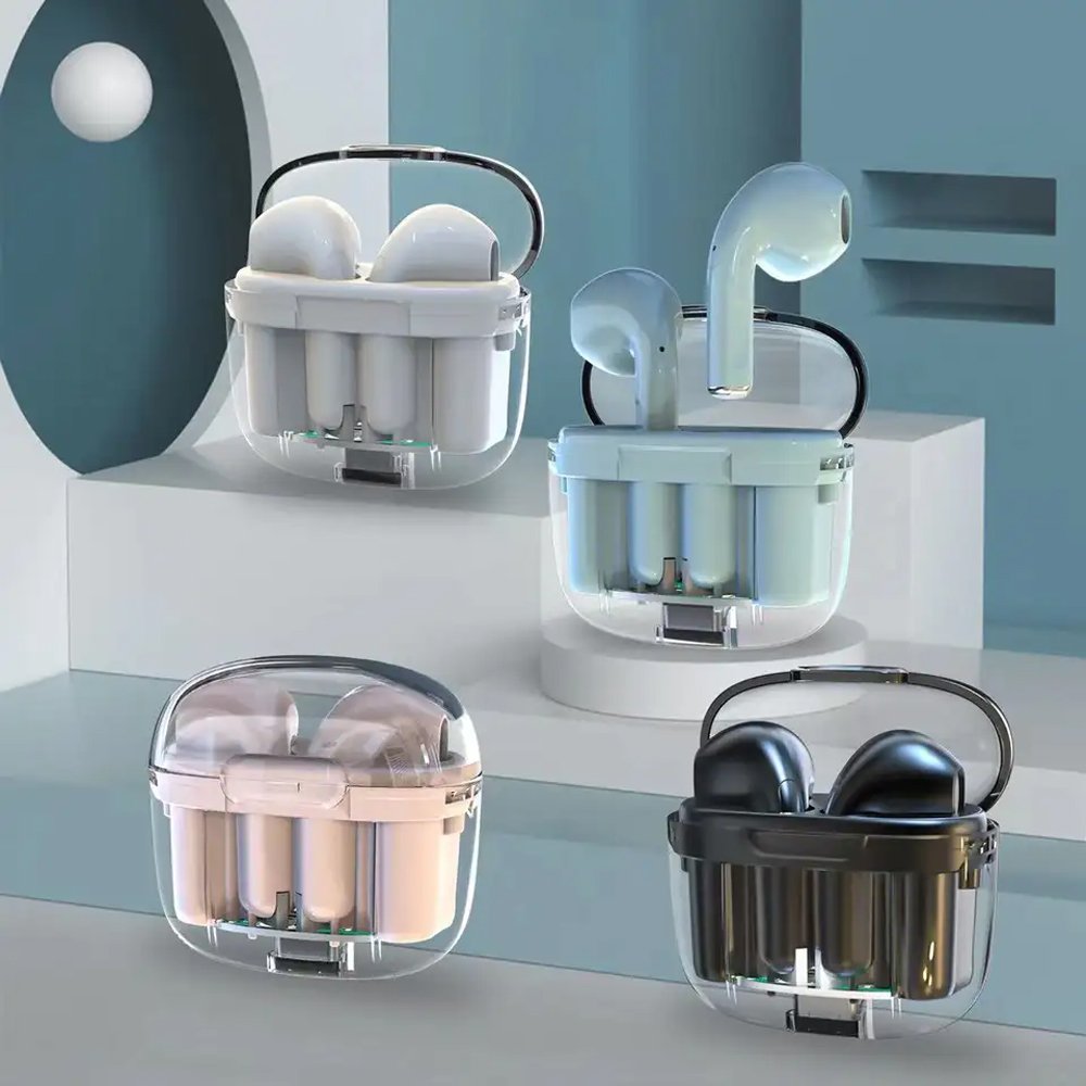 Transparent BT 5.3 Wireless Earbuds Earbud & In-Ear Headphones Noise Cancelling TWS Earbuds auriculares inalambricos koptelefoon