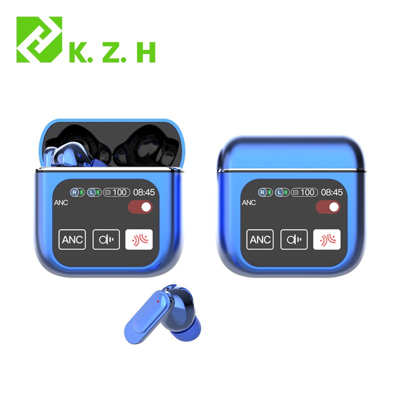 A BT5.4 SE60 ANC Wireless Earbuds with LCD Touch Screen Digital Display V5.3 Bt Gaming Headset Microphone in-ear headphones