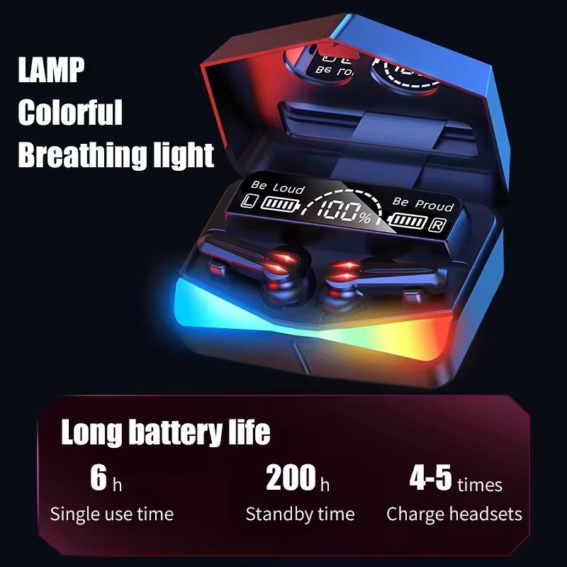 New M28 TWS Wireless In-ear Earphones Gaming Touch Earbuds Headsets With Microphone Low Latency Charging Case Low-latency
