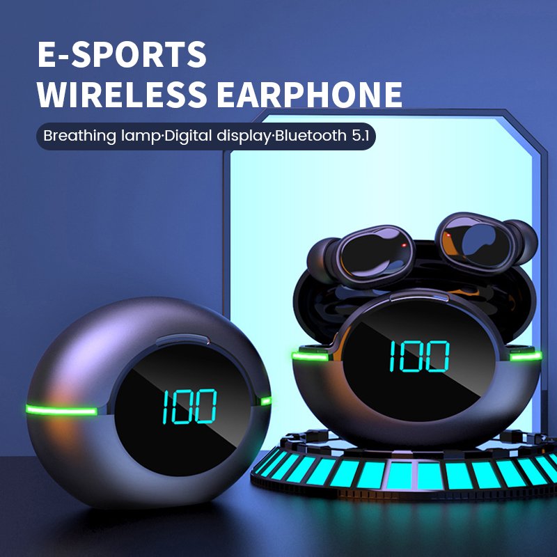 Y80 Wireless Headset Led Sports Noise Cancelling Headphones Touch Control Phone Accessories Usb Wireless Earpiece Y80 Earbuds