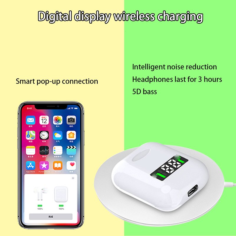 i99 TWS Wireless Earphones Bluetooth Headphones With Led Display Headset Music Earbud Support Wireless Charging With Mic