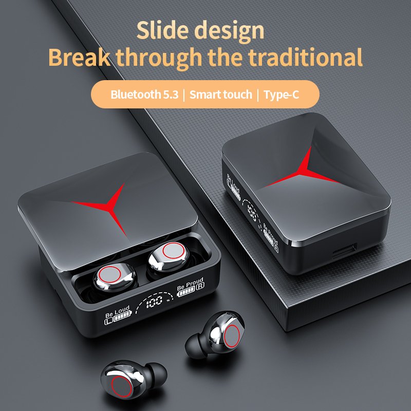 M90 Pro Wireless Earphones ENC Noise-Cancelling Microphone Earphones With 1200mAH Charging Compartment And Power Bank