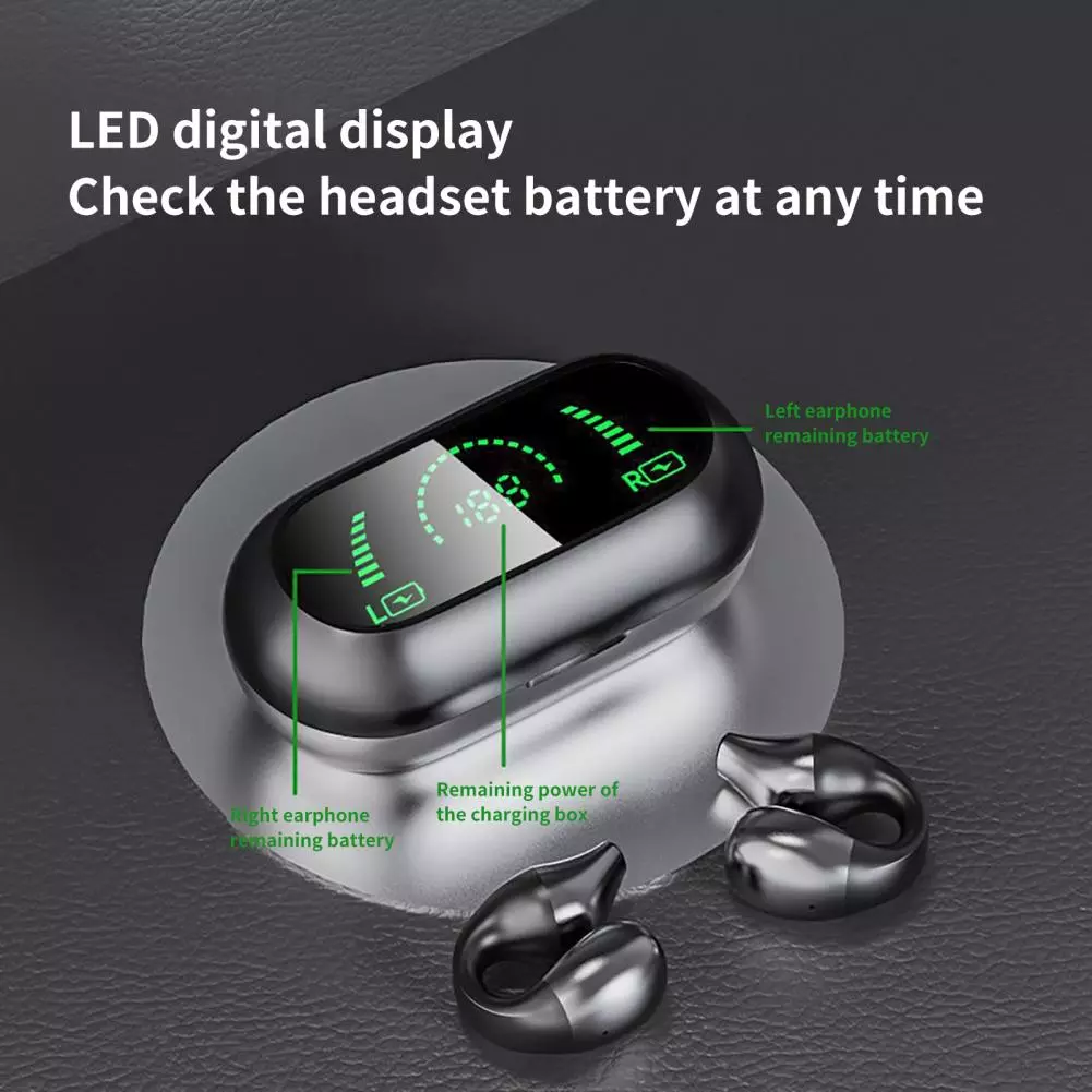 KIVEE S3 TWS Wireless Earbuds Ear LCD Display Noise Cancelling Sports Earphone HiFi Headset Headphones Mobile Phone Accessories