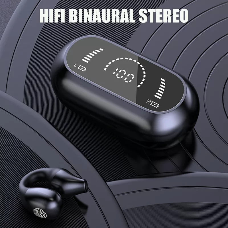 KIVEE S3 TWS Wireless Earbuds Ear LCD Display Noise Cancelling Sports Earphone HiFi Headset Headphones Mobile Phone Accessories