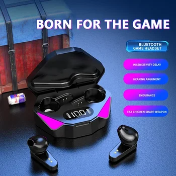 OEM Gamer X15 TWS Earbuds Wireless Headphone 5.0 Earphone Noise Cancelling Gaming Headset Stereo Sound Music In-ear earphone