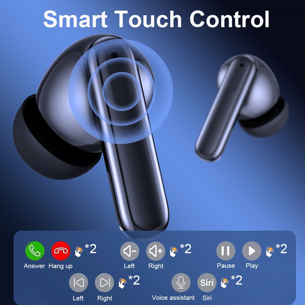 XY-17 Bluetooth 5.3 TWS Earphones Headphones Wireless ANC ENC Noise Reduction Earbuds 400mAh In Ear HiFi Stereo Sports Earbuds