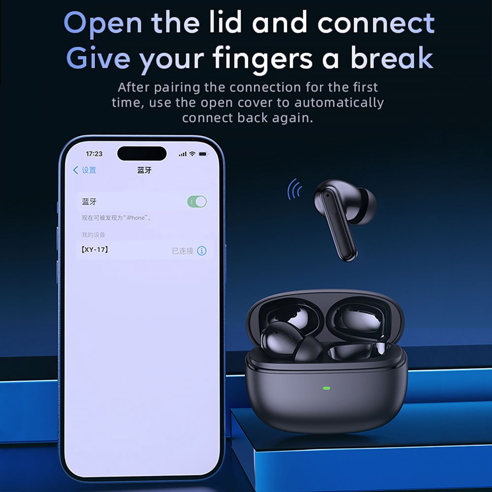 XY-17 Bluetooth 5.3 TWS Earphones Headphones Wireless ANC ENC Noise Reduction Earbuds 400mAh In Ear HiFi Stereo Sports Earbuds