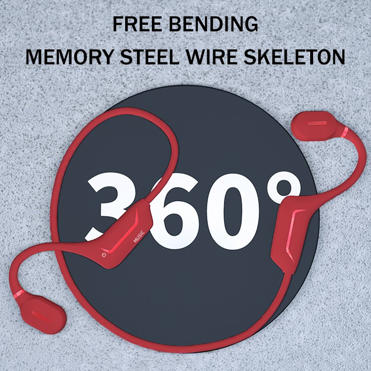 Oem Titanium Alloy Sport Waterproof Swimming Ipx8 Air Bone Conduction Wireless Earphone