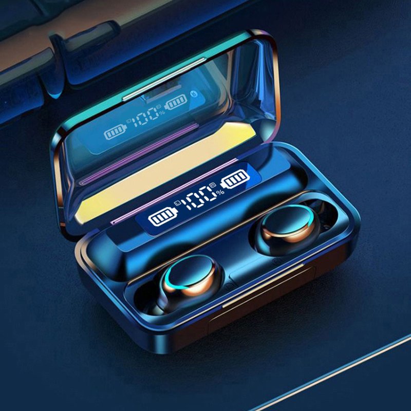 Popular Auriculares F9-5 TWS Headphones Sports Headset Wireless Earphones V5.1 Waterproof Earbuds with LED Display Power Bank