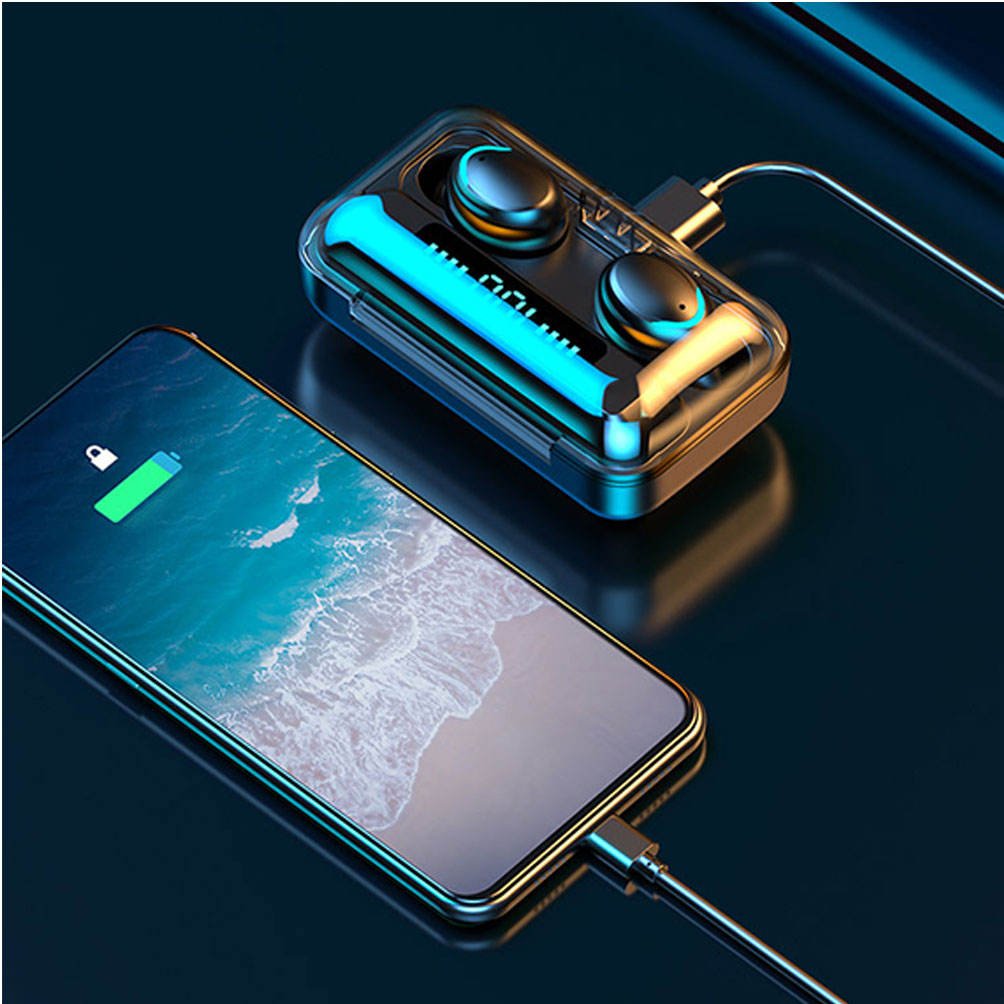 Popular Auriculares F9-5 TWS Headphones Sports Headset Wireless Earphones V5.1 Waterproof Earbuds with LED Display Power Bank