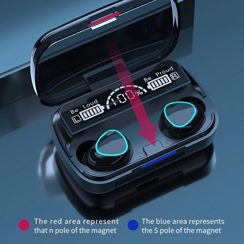 Newest M10 TWS Wireless Headphones Earphones 2500mAh Charging Box BT Stereo Waterproof Headsets With Microphone