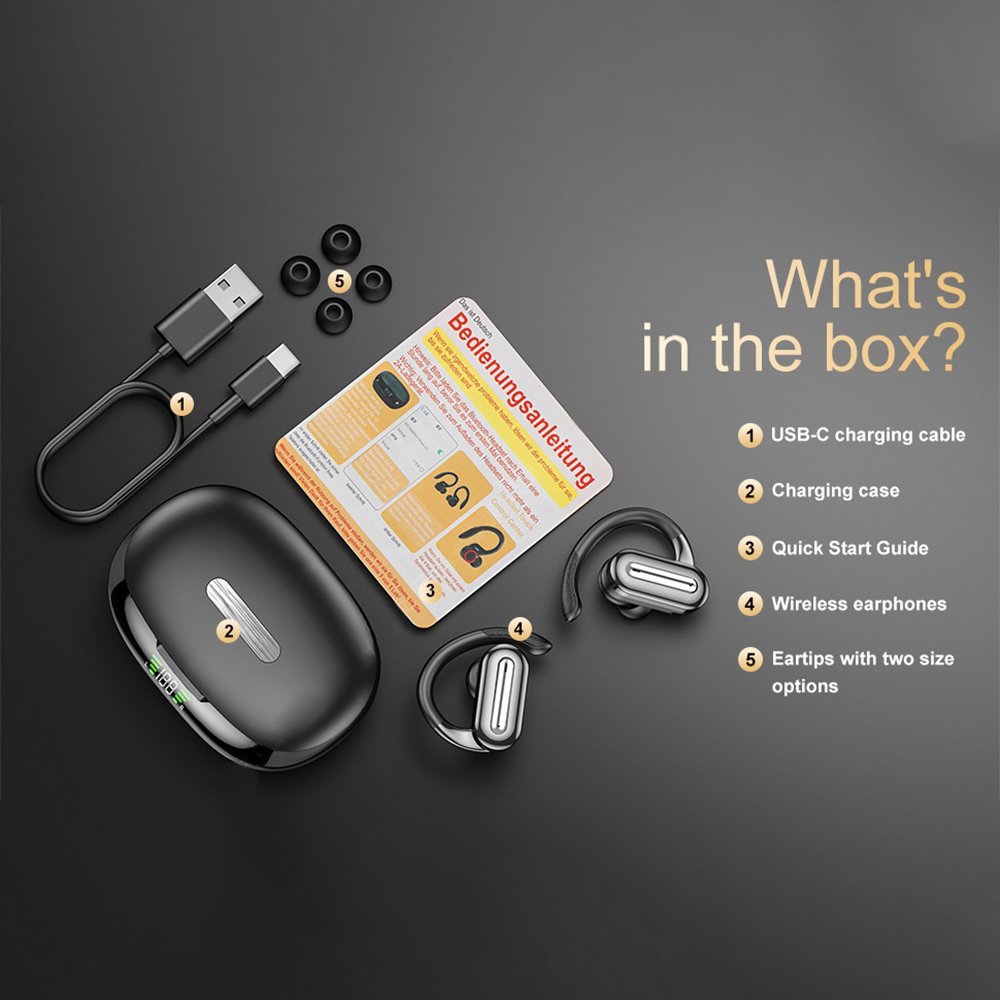 Earphone LED Display Headphones Wireless Earbuds Headset Headphone Noise Canceling Gaming Earbuds