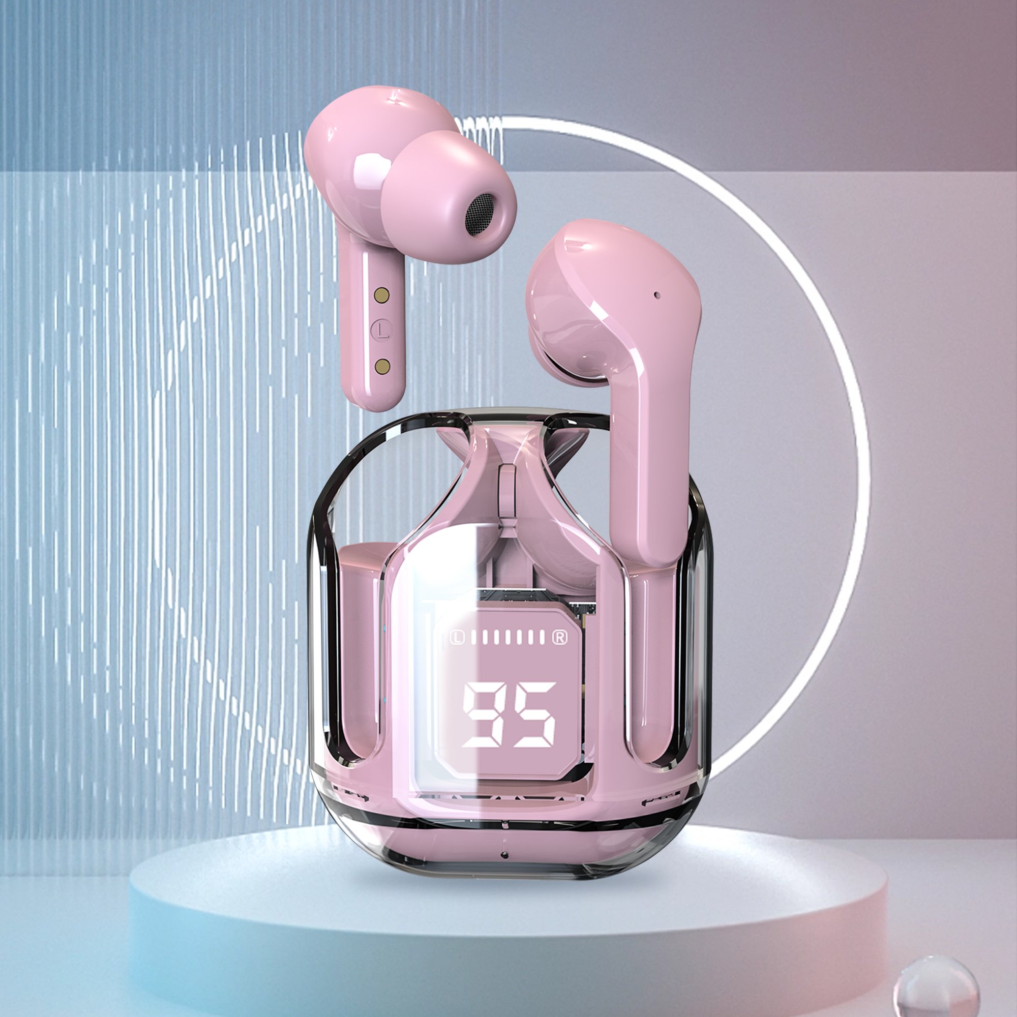 Wireless Earbud, 5.3 Stereo Bass Earphones 2023 Noise Cancelling Ear Buds 40H Dual Mic Call, Earb