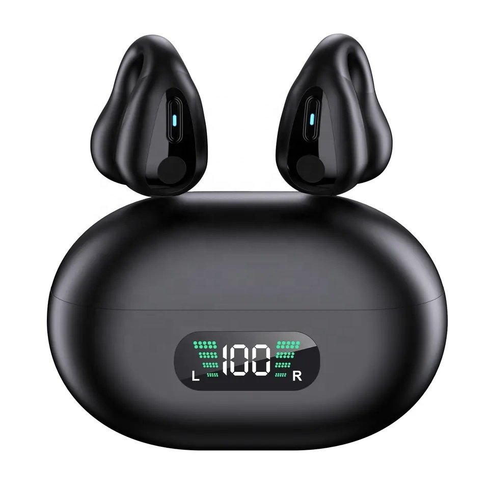 waterproof enc noise cancelling mini stereo truely bone conduction wireless earphone clip-on open ear bluetooth earbuds