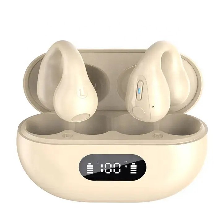 waterproof enc noise cancelling mini stereo truely bone conduction wireless earphone clip-on open ear bluetooth earbuds