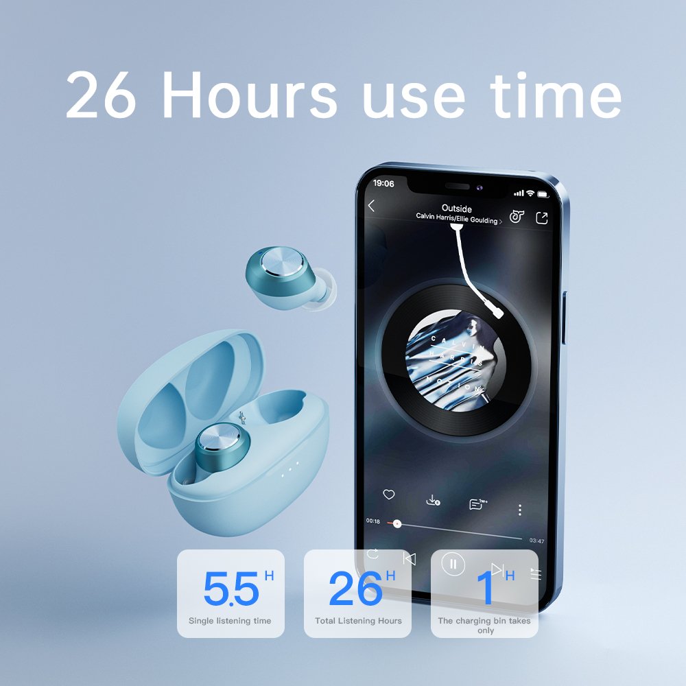 XY-13 Top Selling TWS Noise Cancelling Headphone HiFi Stereo Earbuds 26 Hour Wireless Earphone Bluetooth V5.3 Headphones