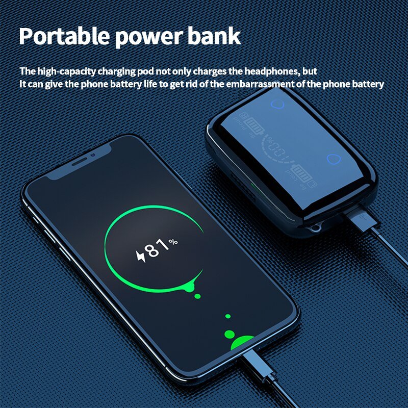 Dodoup M19 Bluetooth Headset Wireless Tws Gaming Support Noise-cancelling Touch In-ear Mini bluetooth earphones