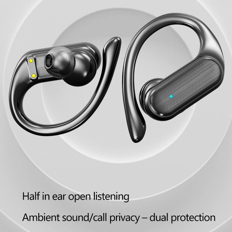A520 Ear Hook Tws Bt 5.3 Headphone Voice Control Noise Canceling Wireless Earbuds Digital Display Sports Fitness Earphones