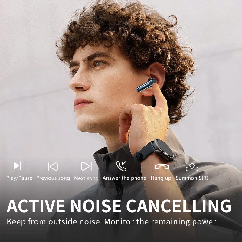 High quality ANC Noise Cancelling Waterproof Earphone IPX-5 LED HIFI In-ear Headphones Tws Wireless Earbuds A9pro Earphones