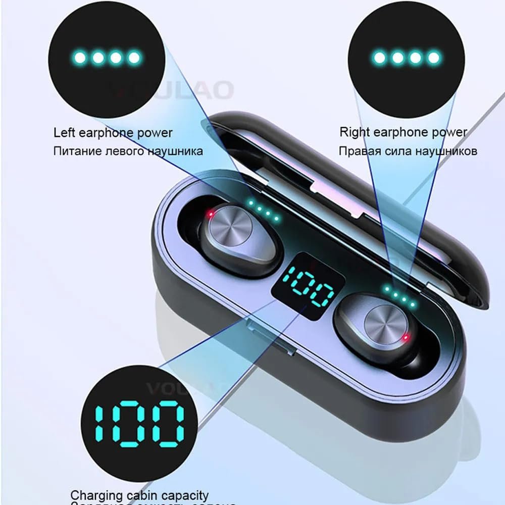 Wholesale New F9 Earphones Mini Auriculares Audifonos 5.0 Headphone True Wireless F9 Tws Earbud