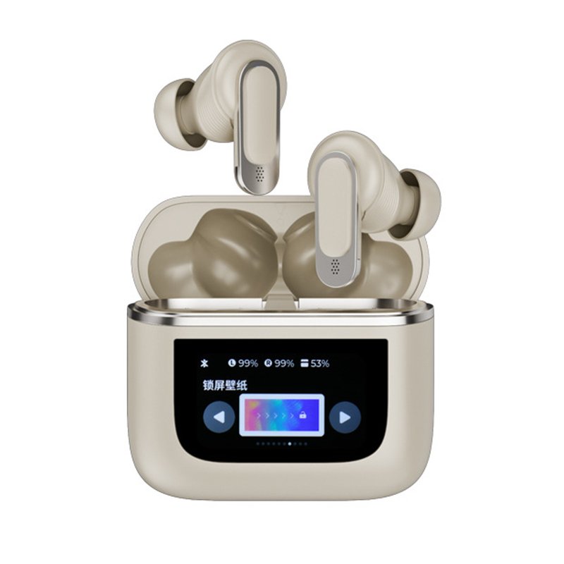 New Product LCD Display Screen ANC Noise Cancelling TWS Earphones with Extended Battery Life In-Ear Bluetooth Headphones