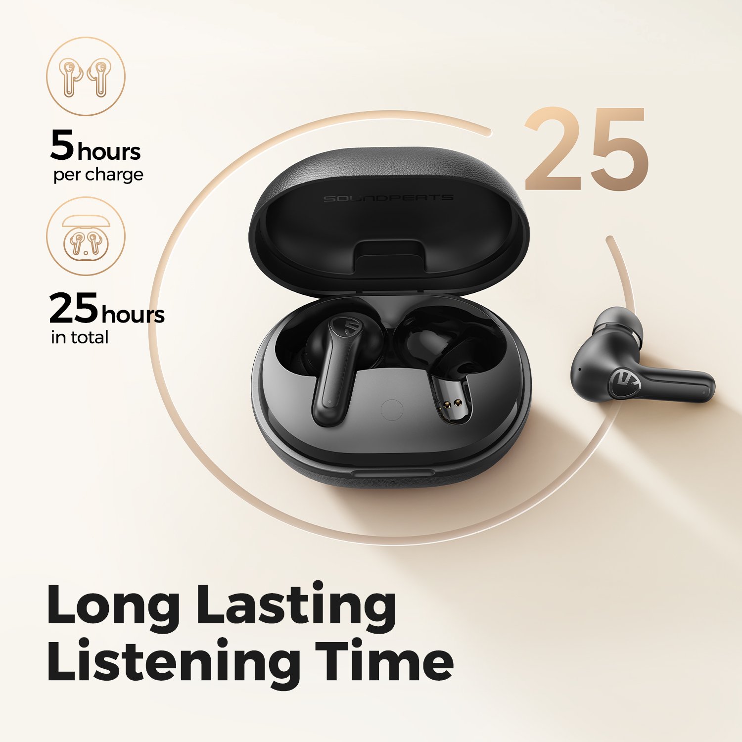 SOUNDPEATS Life 2023 wholesale products anc products active noise cancelling tws earphones & headphones AI clear calls earbuds
