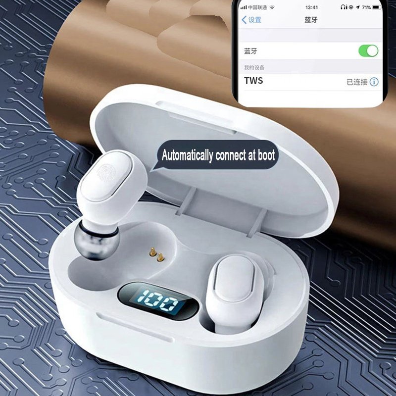 E7S TWS Wireless Headphones earphone Control Sport Headset Waterproof Microphone Music Earphone Work On All Smartphone