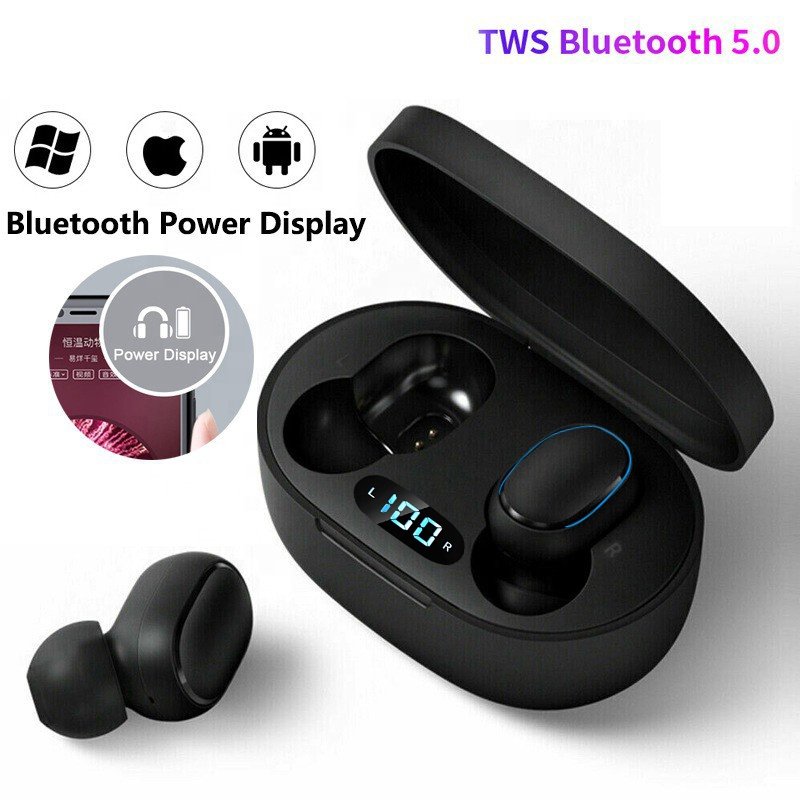 E7S TWS Wireless Headphones earphone Control Sport Headset Waterproof Microphone Music Earphone Work On All Smartphone