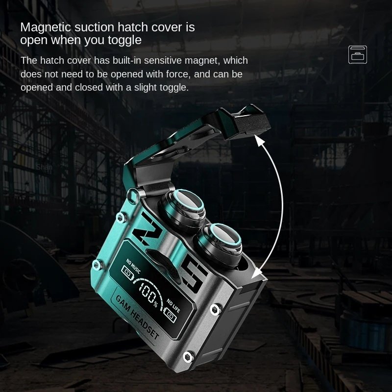 M25 TWS Earphone Waterproof Headphones Gaming Wireless Earphones Headsets in Ear Portable Charging Box with Digital Display