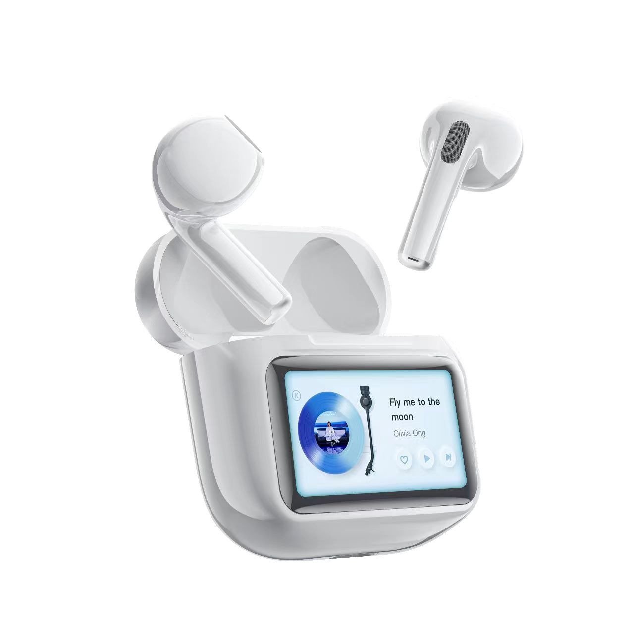 2024 new W12 LCD Touch Screen display blutooth earphone Tws Earbuds waterproof wireless Earphone Headphone with color screens