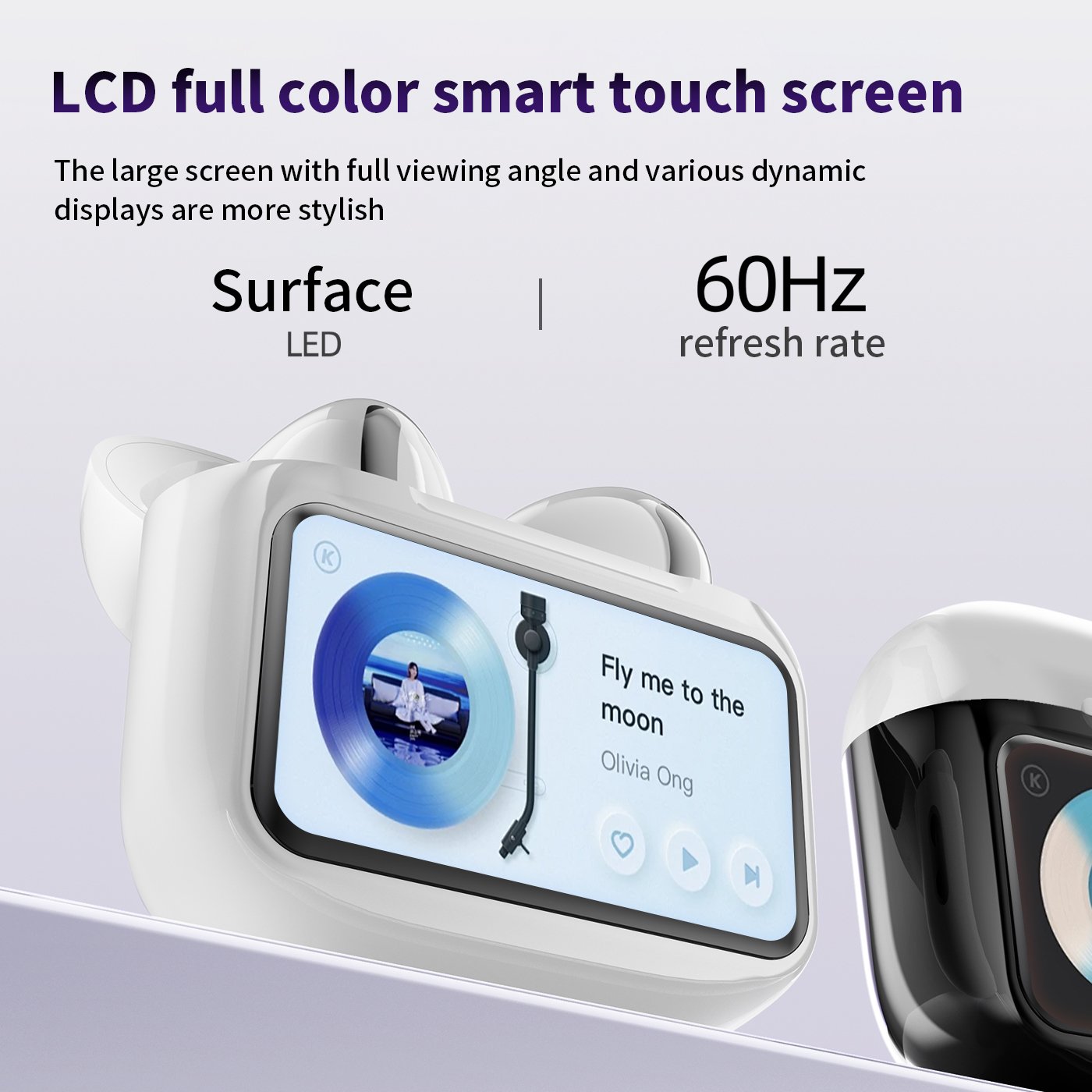 2024 new W12 LCD Touch Screen display blutooth earphone Tws Earbuds waterproof wireless Earphone Headphone with color screens