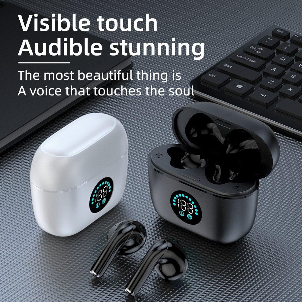 2024 waterproof mini sound Wireless earphone Headset SX-25 BT5.3 TWS micro TYPE C headphones with Digital Display charging case