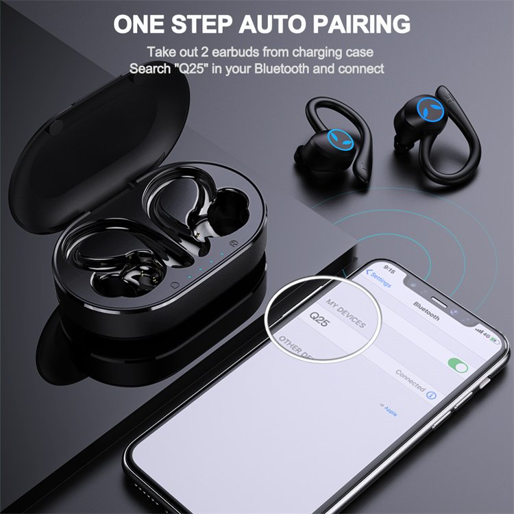 Wholesale hot selling cheap price Wireless BT Control Smart Earphones IPX7 Waterproof Sport Earphones